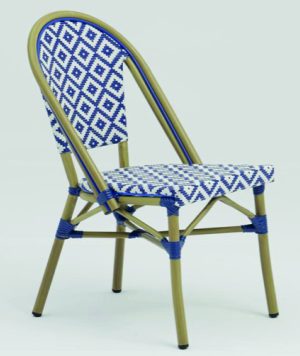 Chaise BALI Losange bleue - PBD09