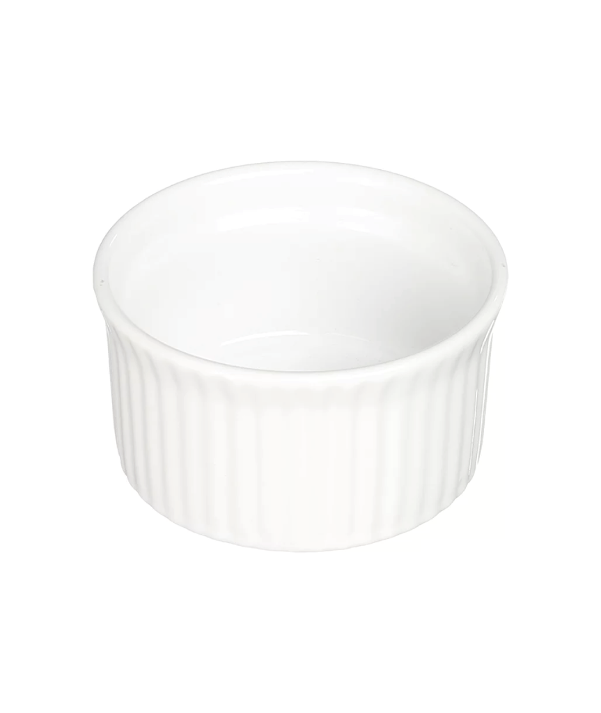 Ramequin 10 cm en grès blanc - PBD09